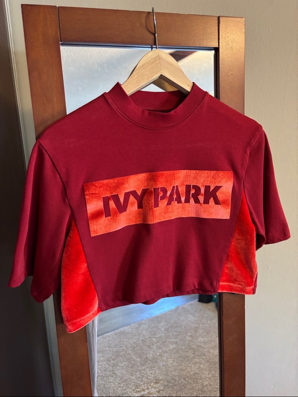 Ivy Park Red Crop Top Size XXS